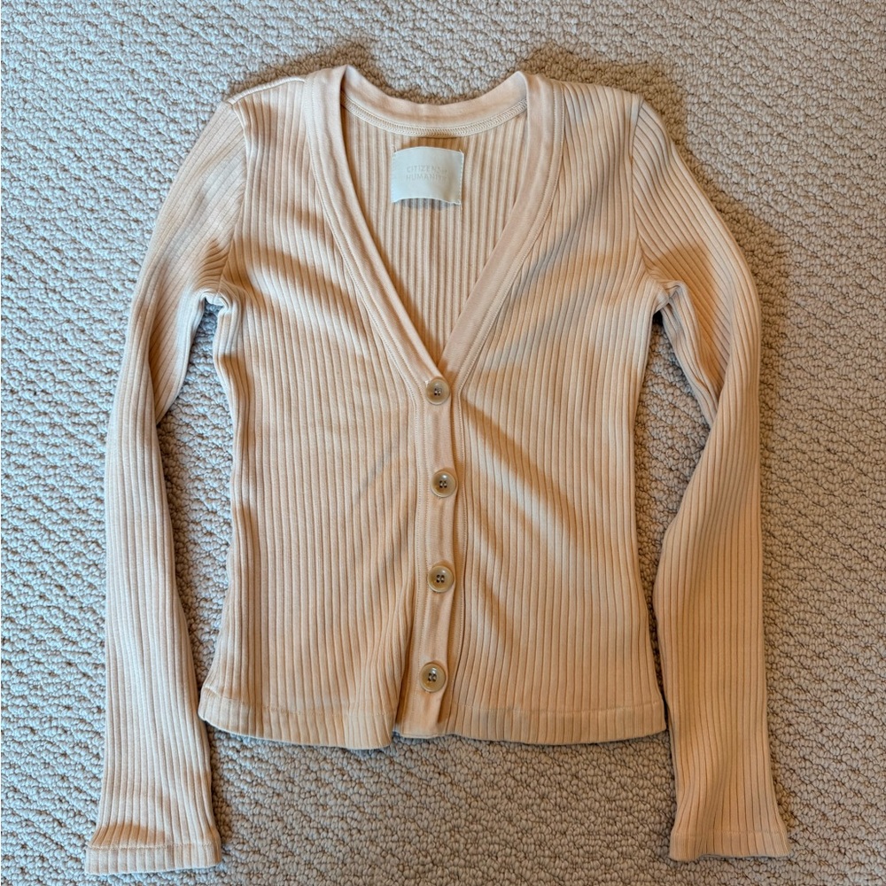 Citizens of Humanity women’s Freja Cardigan Long Sleeve ribbed style size xs